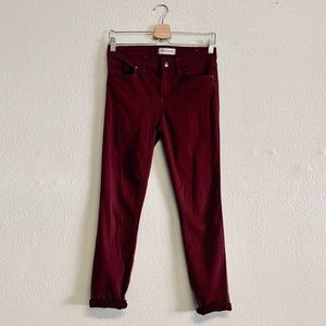 Madewell Skinny Skinny Maroon Pants